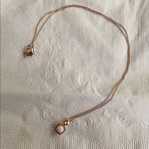 Opal and rose gold necklace